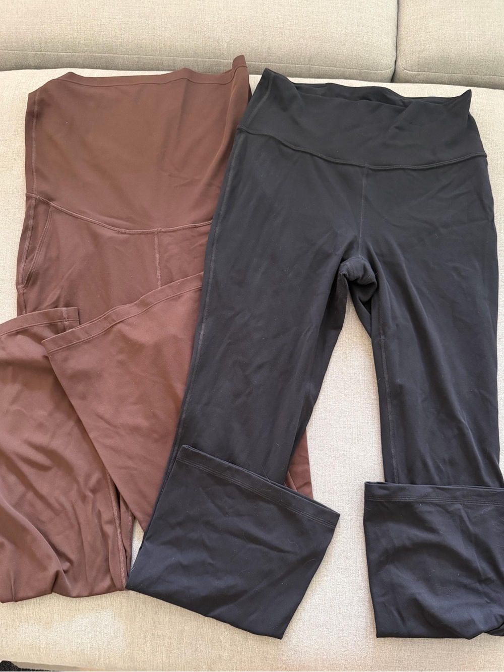 CRZ YOGA Boot Cut & Flare Leggings - Black & Brown
